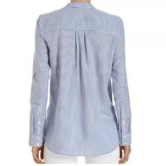 Vince Pin Striped Cotton Tunic Top - Picture 3 of 8